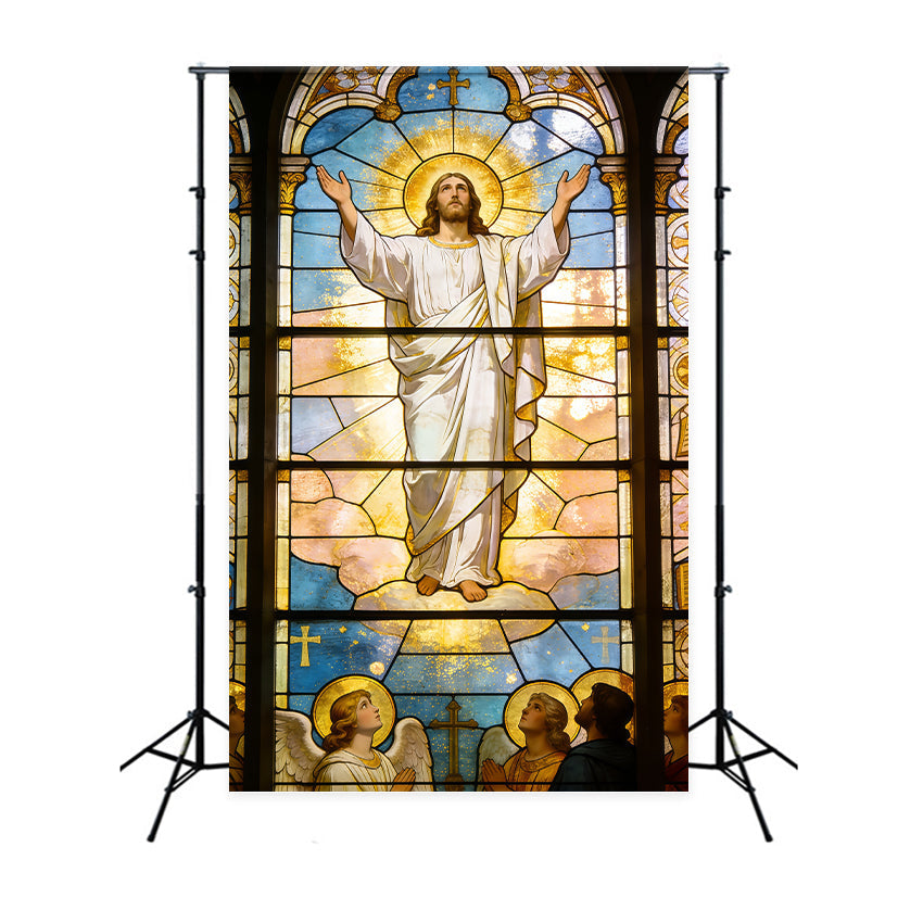 Fond Studio Pâques Ascension De Jésus Fenêtre Église CSH62-83