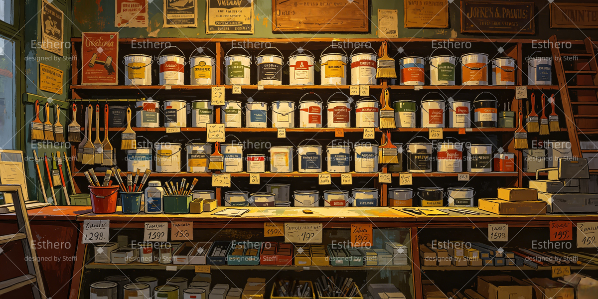 Décor théâtre Magasin de fournitures de peinture CSH66-T53