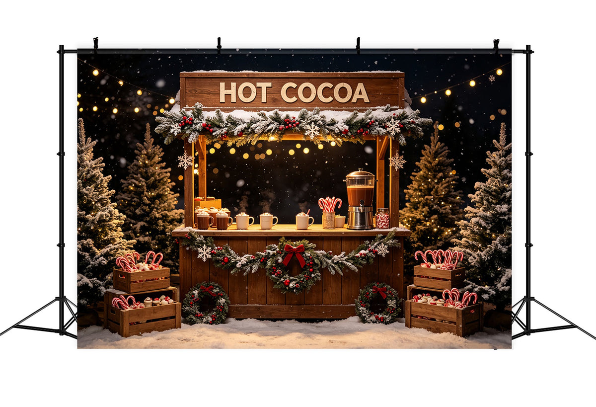 Décor De Fête De Noël Présentoir À Chocolat Chaud Fond De Noël CSH69-63