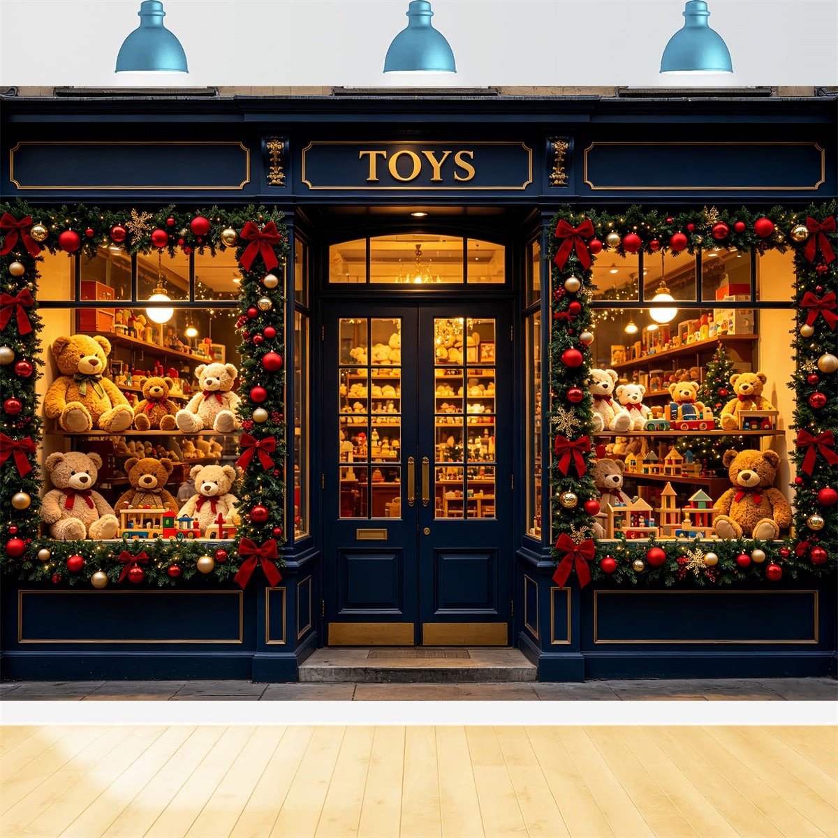 Décor Intérieur De L'Atelier Du Père Noël Présentoir Pour Ours En Peluche Dans Un Magasin CSH69-88