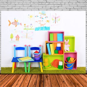 Toile de Fond de Photographie d'Intérieur de Salle de Classe pour la Rentrée DBD7-10