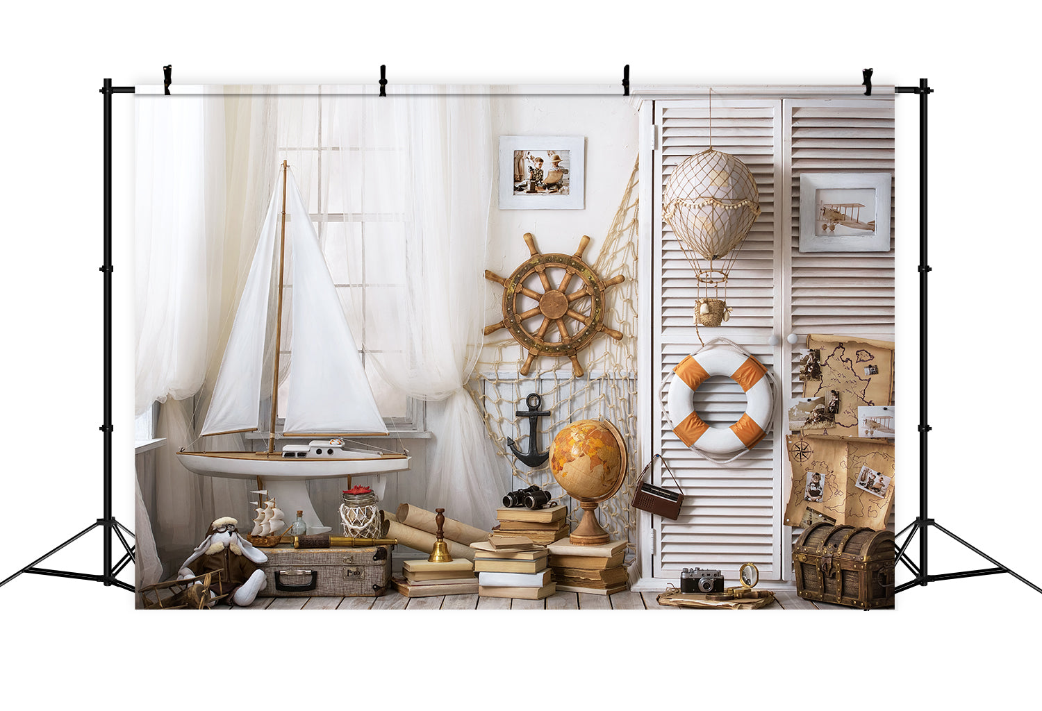Toile de Fond de Voyage en Océan pour la Rentrée Scolaire DBD7-71