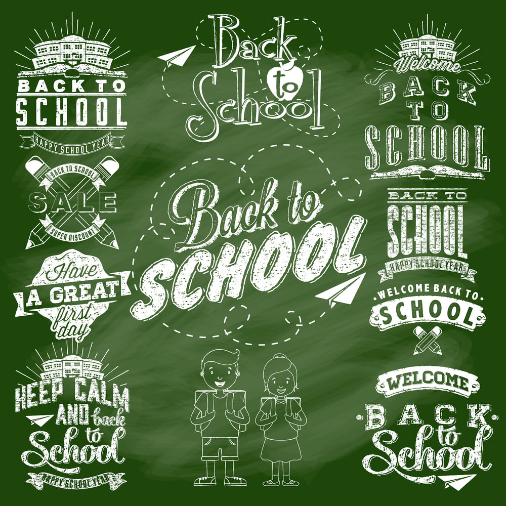 Toile de Fond de Tableau Noir Peint pour la Rentrée Scolaire DBD7-76