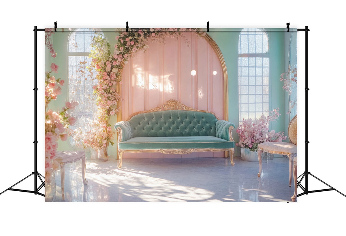 Toile de Fond Fête des Mères Meubles Romantiques Floraux Vintage GQ2-145