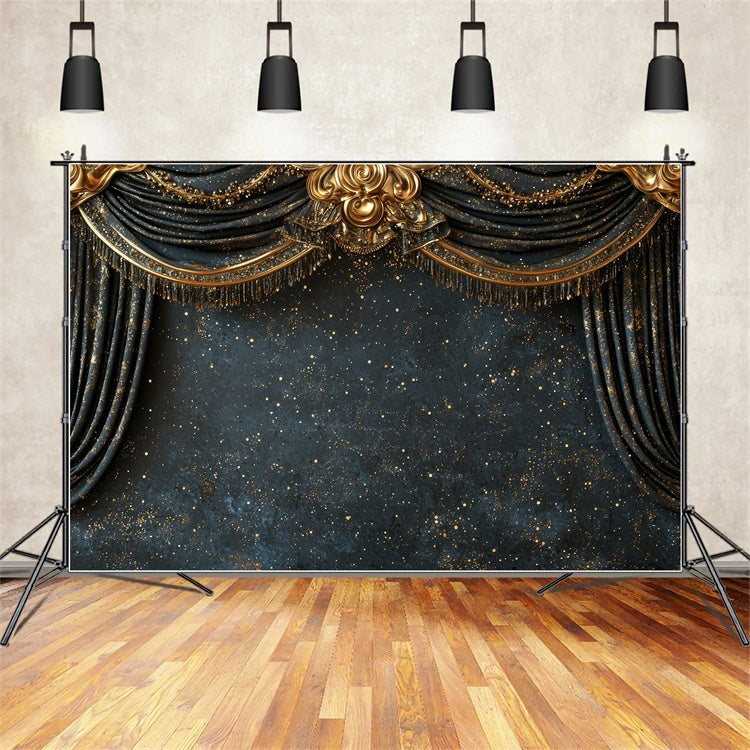 Toiles de Fond Fête des Mères Rideaux en Velours Doré Luxueux GQ2-147