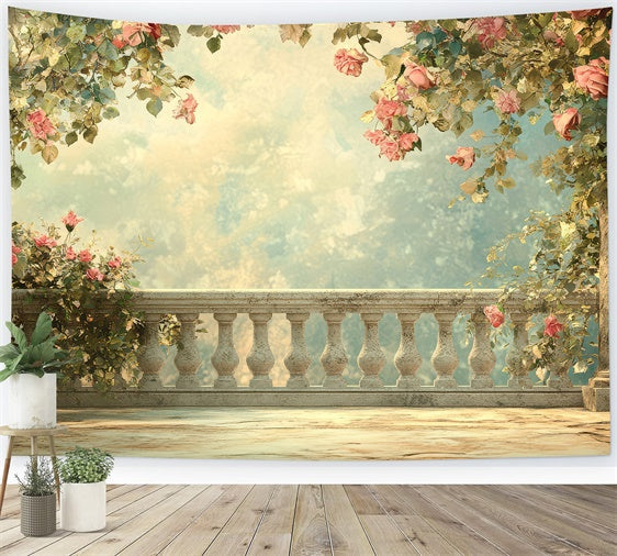 Toile de Fond Fête des Mères Arche Rose Rêveuse Ciel Doux GQ2-151