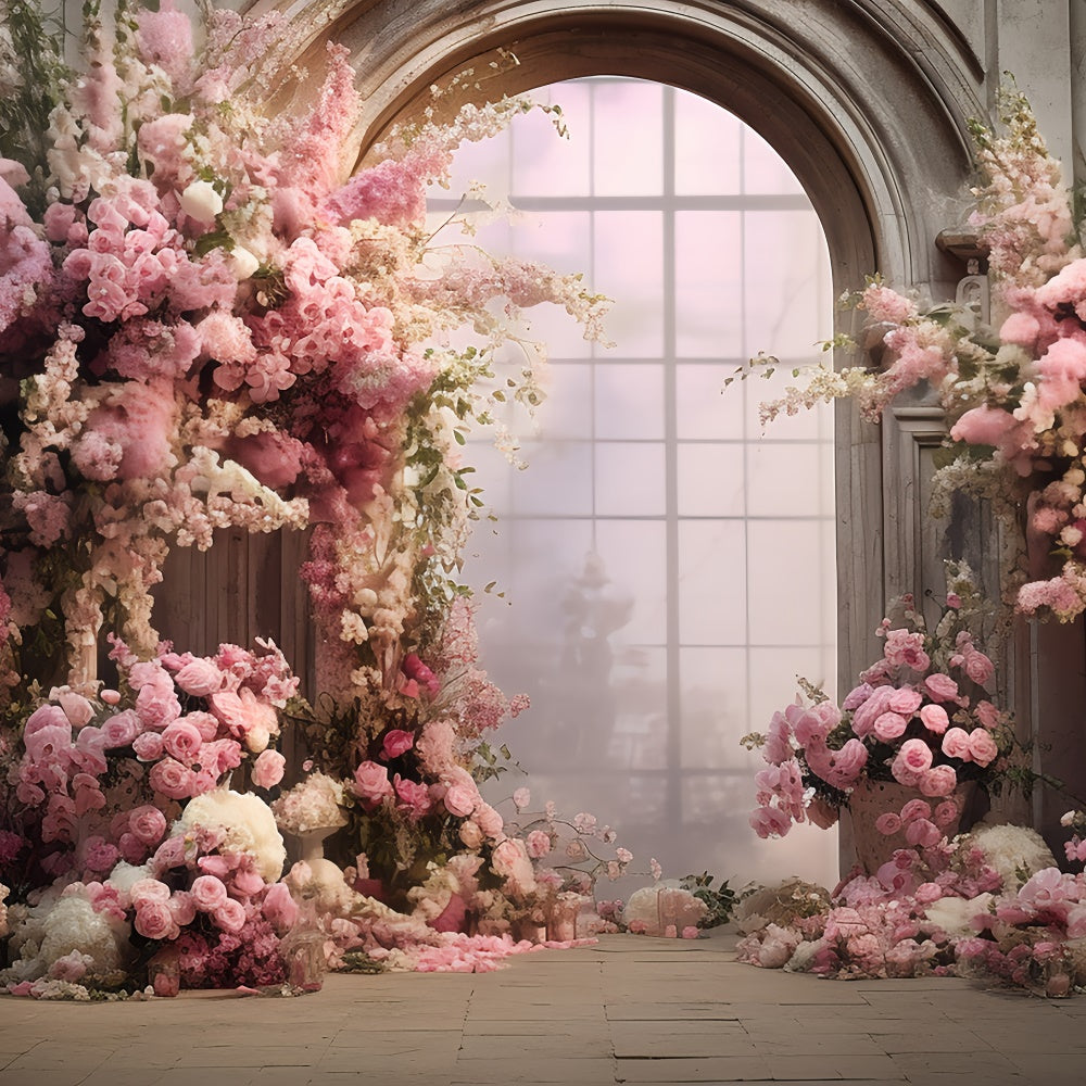 Toile de Fond Fête des Mères Jardin Enchanté Arche de Roses GQ2-158