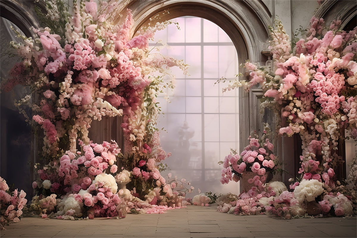 Toile de Fond Fête des Mères Jardin Enchanté Arche de Roses GQ2-158