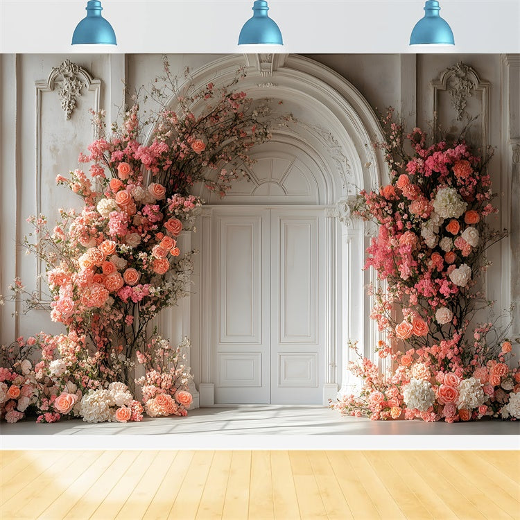 Toiles de Fond Fête des Mères Arche Vintage de Fleurs Épanouies GQ2-162