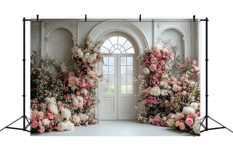 Toile de Fond Fête des Mères Arche Fleurie Vivement Colorée GQ2-163
