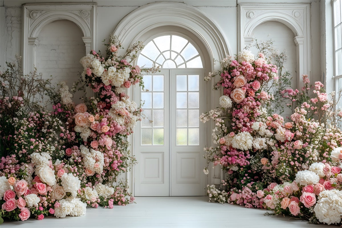 Toile de Fond Fête des Mères Arche Fleurie Vivement Colorée GQ2-163