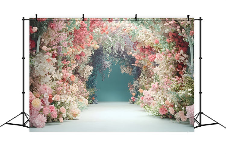Toile de Fond Fête des Mères Arche de Fleurs Printanières Colorées GQ2-164