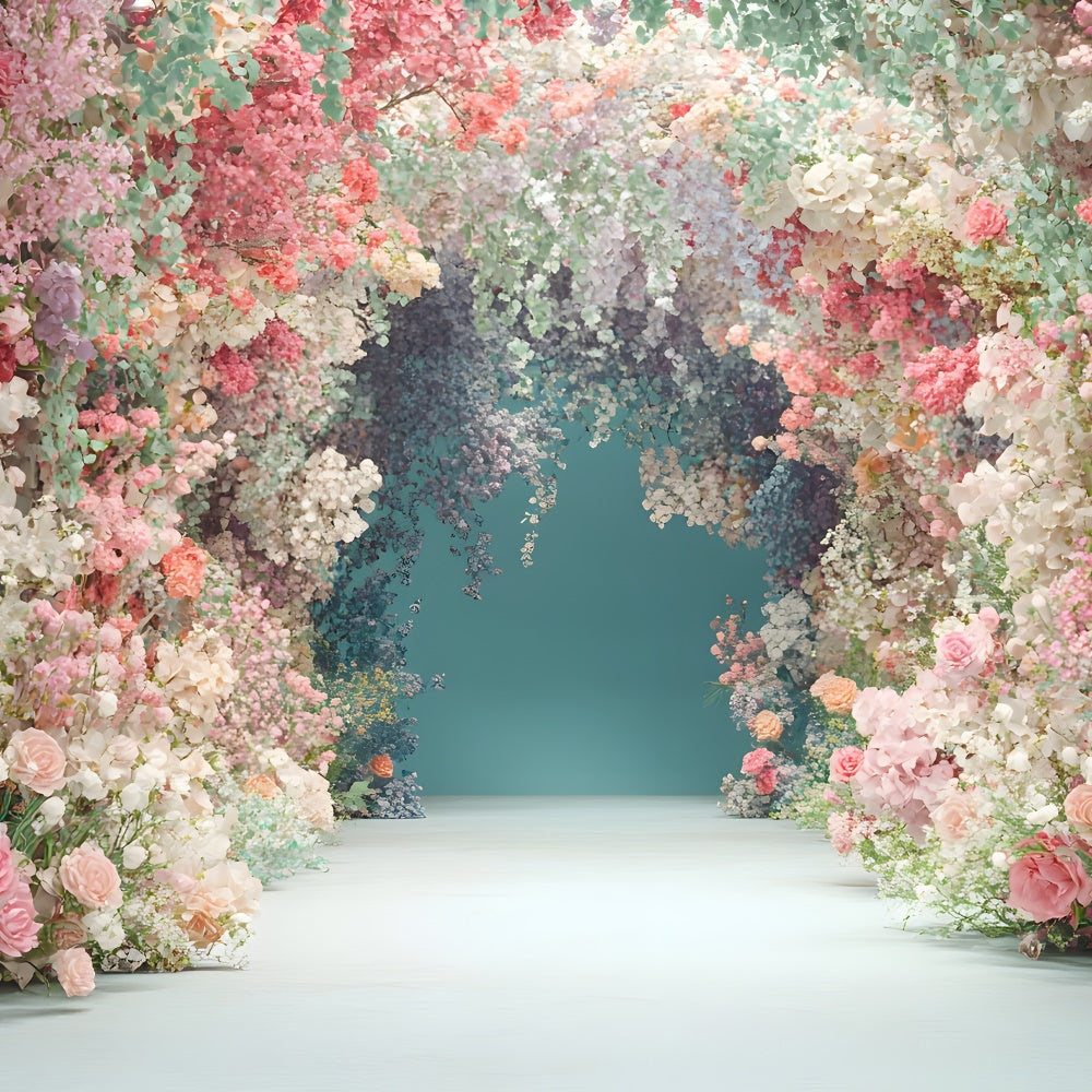 Toile de Fond Fête des Mères Arche de Fleurs Printanières Colorées GQ2-164