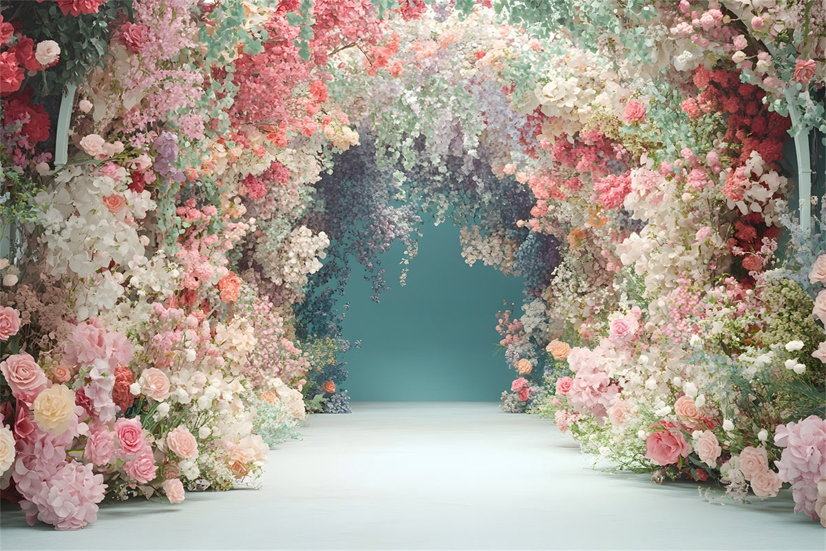Toile de Fond Fête des Mères Arche de Fleurs Printanières Colorées GQ2-164