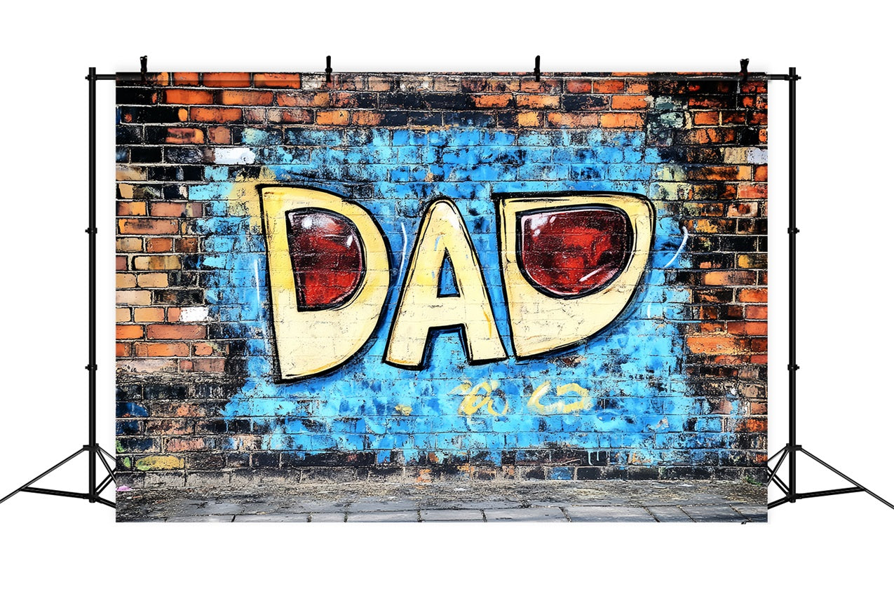 Toile de fond Fête des Pères Graffiti Funky Papa Mur GQ2-207