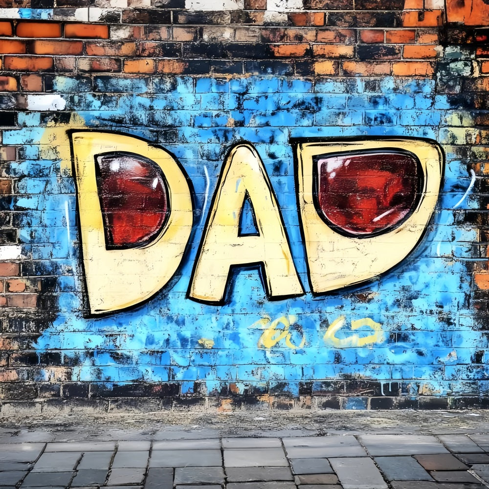 Toile de fond Fête des Pères Graffiti Funky Papa Mur GQ2-207