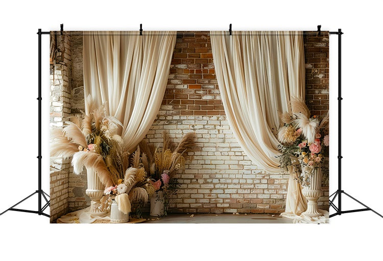 Toile de Fond Boho Idées Chambre Terreuse Floral Séché GQ2-36