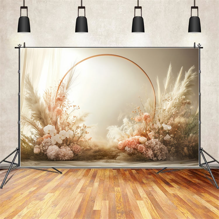 Toile de Fond Boho Idées Circle Fleurs Photographie GQ2-70