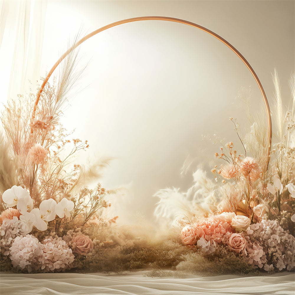 Toile de Fond Boho Idées Circle Fleurs Photographie GQ2-70
