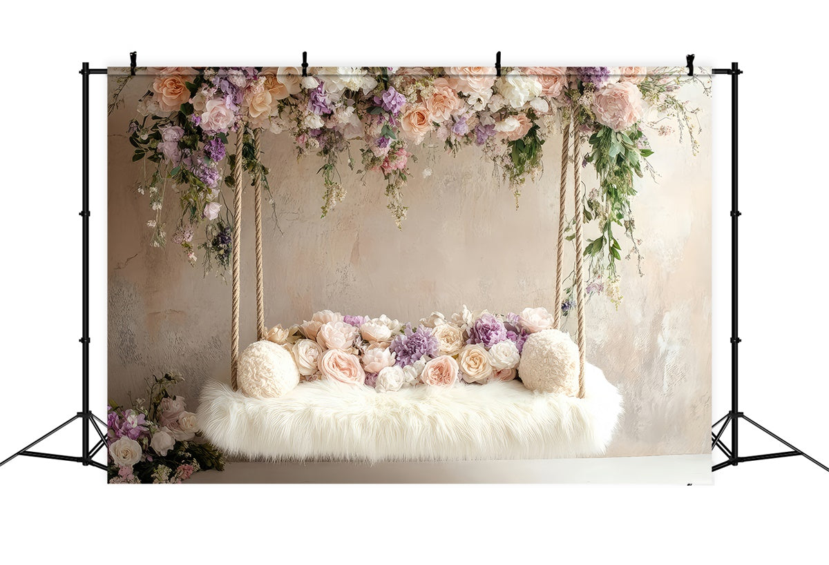 Toile de Fond Boho Idées Balancelle Florale Photographie GQ2-77