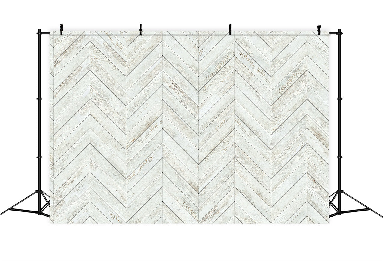 Toile de fond Bois Blanc Motif Chevron GQ4-124