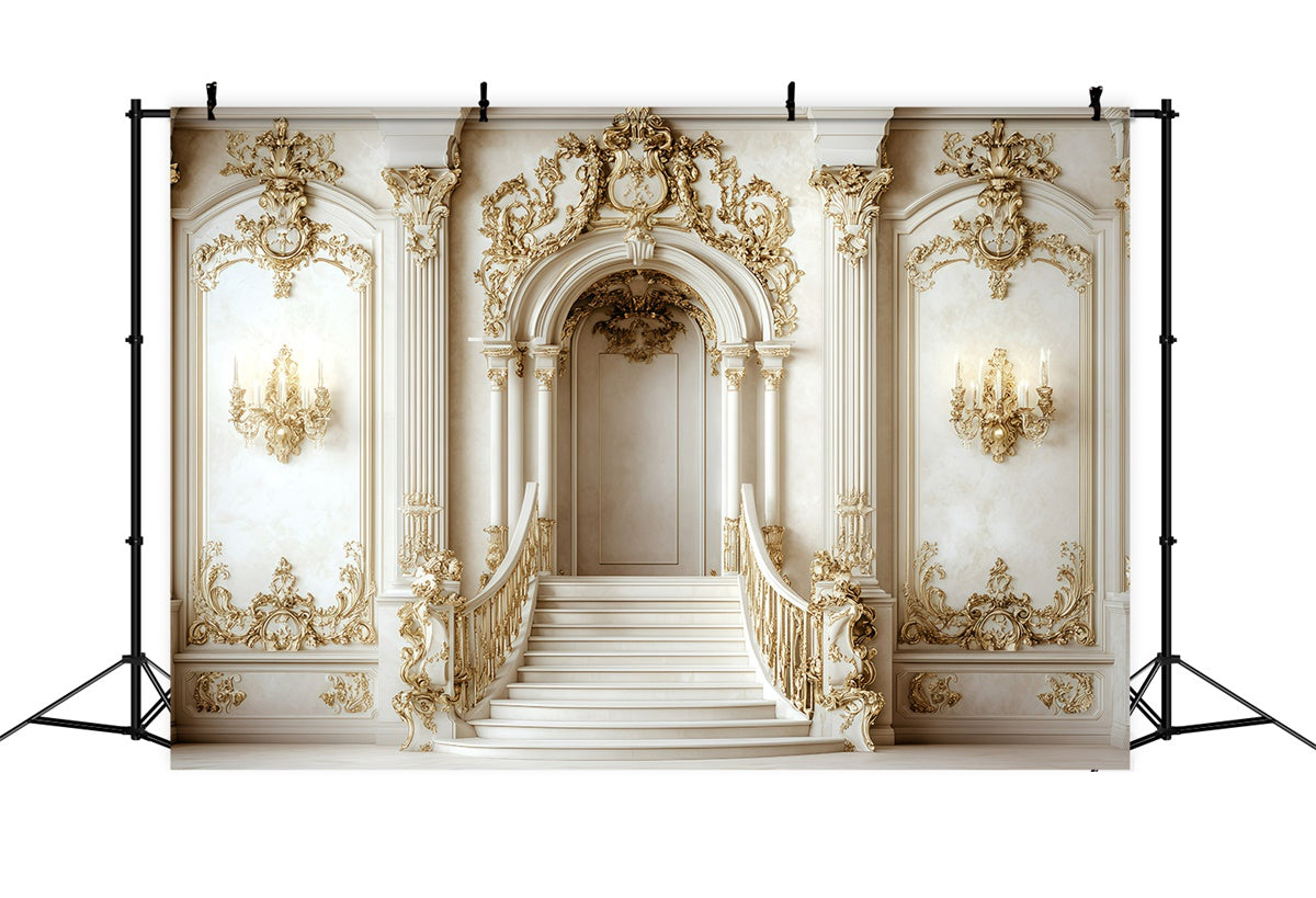 Toile de fond Retro Photo Hall Baroque Glamour Vintage GQ4-304