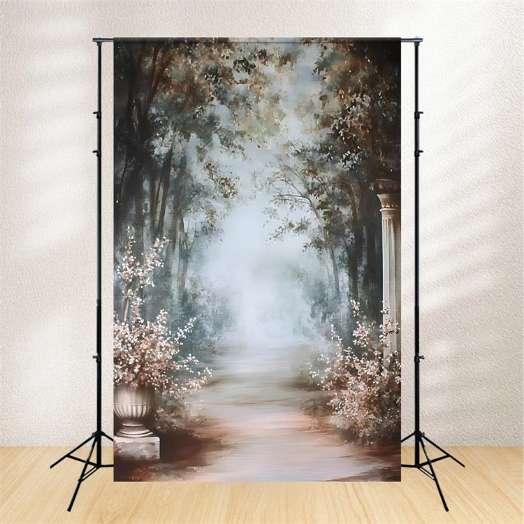 Toile de fond Antique Photo Sentier Jardin Enchanté Vintage GQ4-340