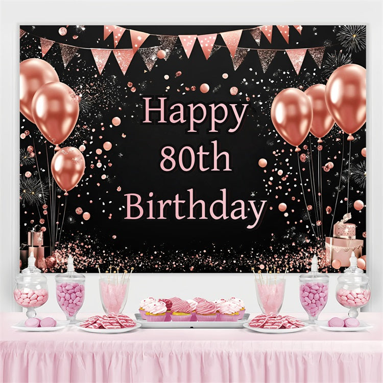 Toile de fond Deco Anniversaire Personnalisé Feux d'Artifice Ballon Paillettes GQ4-6