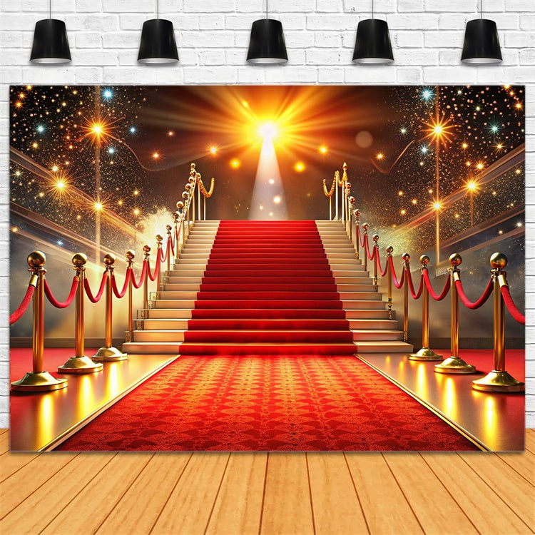 Toile de fond Tapis Rouge Escalier Luxueux Étincelles GQ4-91