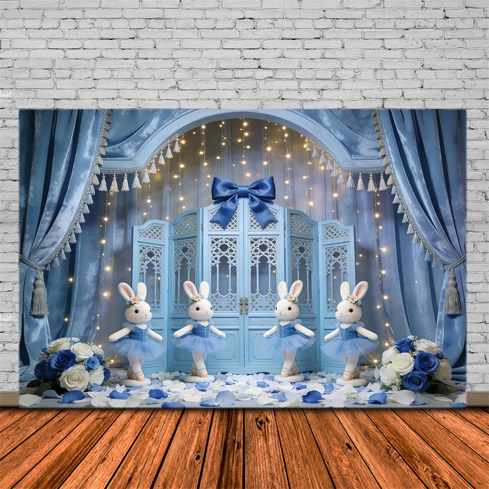 Toile de fond Pâques Rideau Bleu Scène Ballet GQ61-27