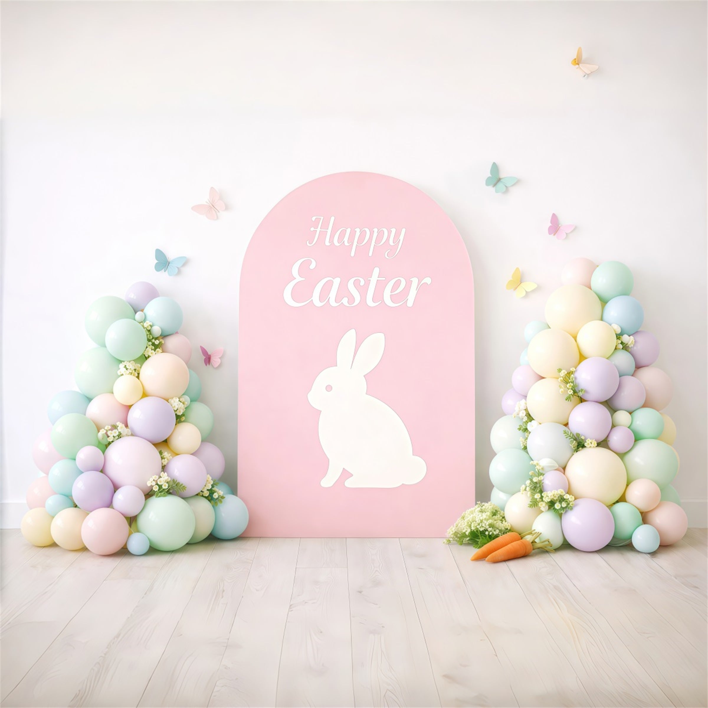 Fond Photo Pâques Arche Lapin Macaron Pastel GQ61-30