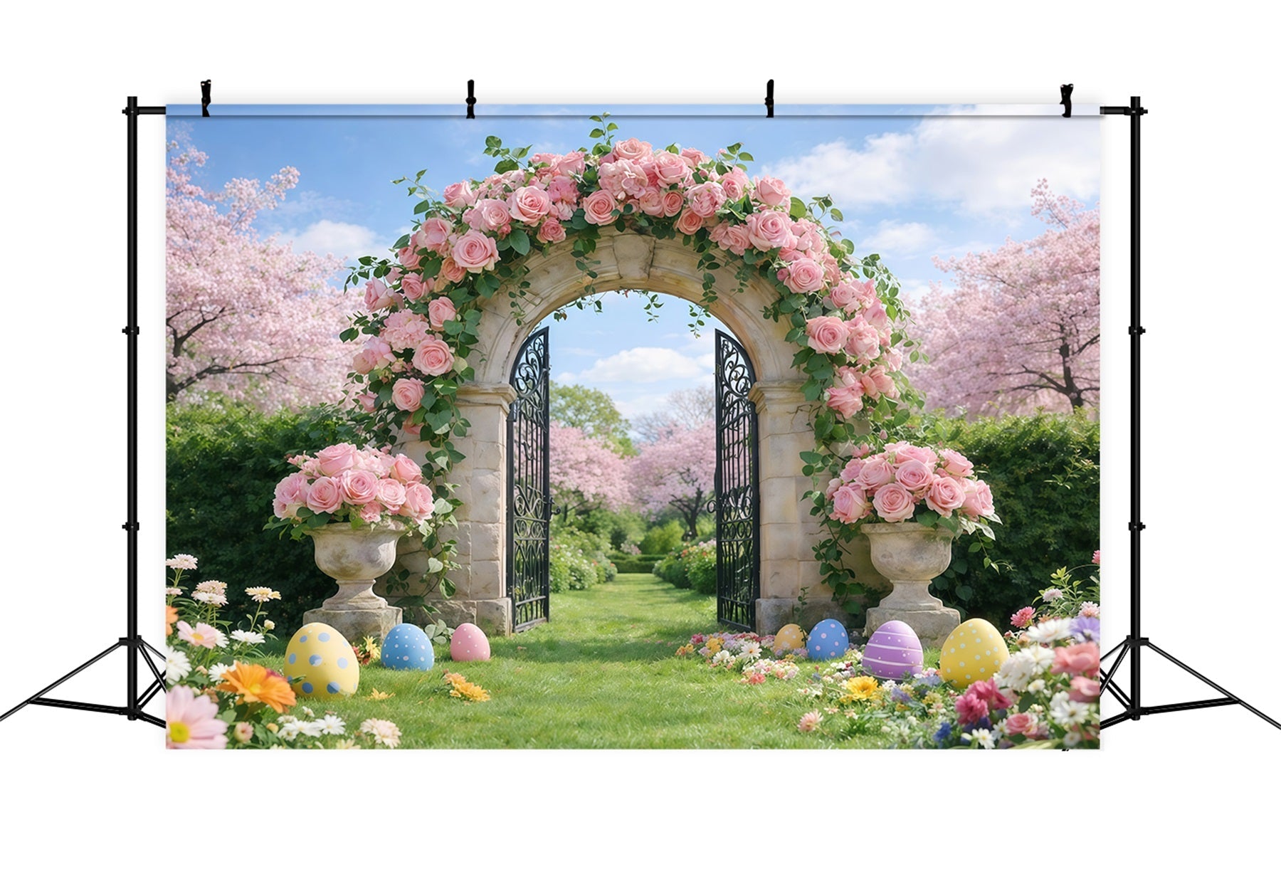 Fond Photo Pâques Bouquet Fleurs Sauvages Herbe GQ61-58