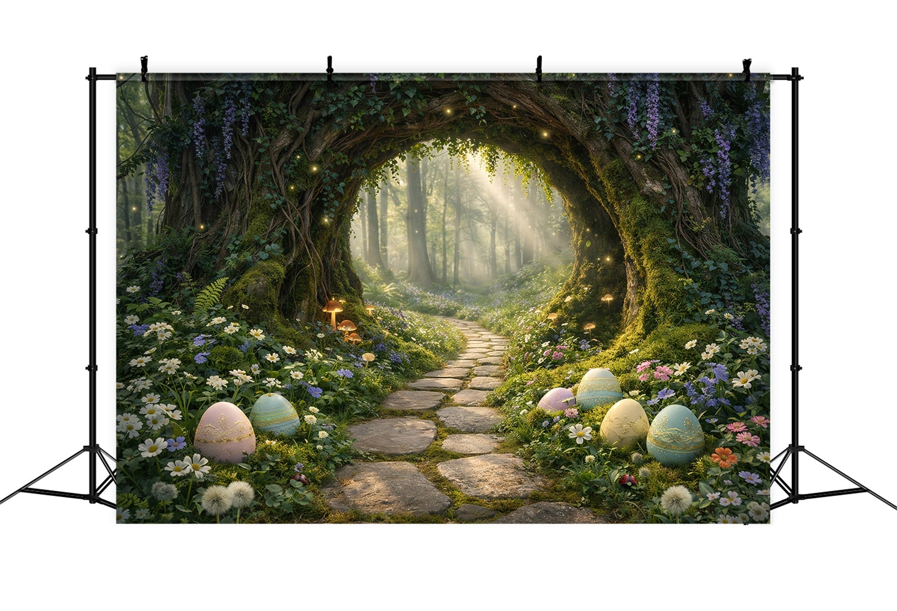 Fond de Pâques Entrée Tunnel Forêt Enchantée GQ61-61
