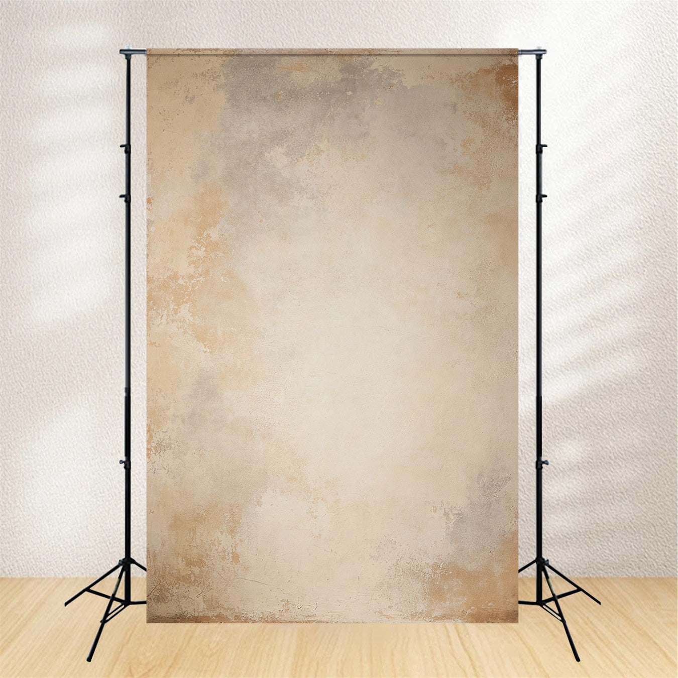 Fond Limewash Beige Chaud Texture Stuc Vieilli Portrait GQ64-31