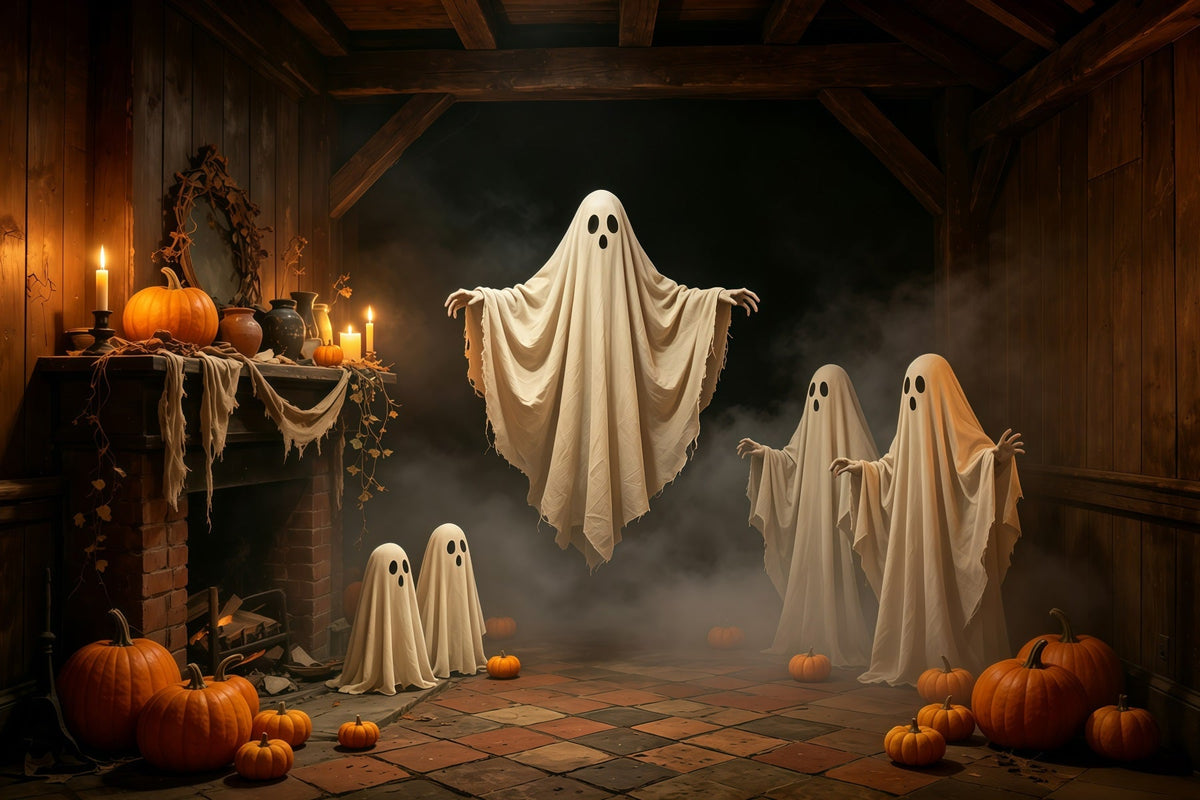 Décor De Fantôme D'Halloween Bougies Flottantes Décor Gothique D'Halloween GQ67-81