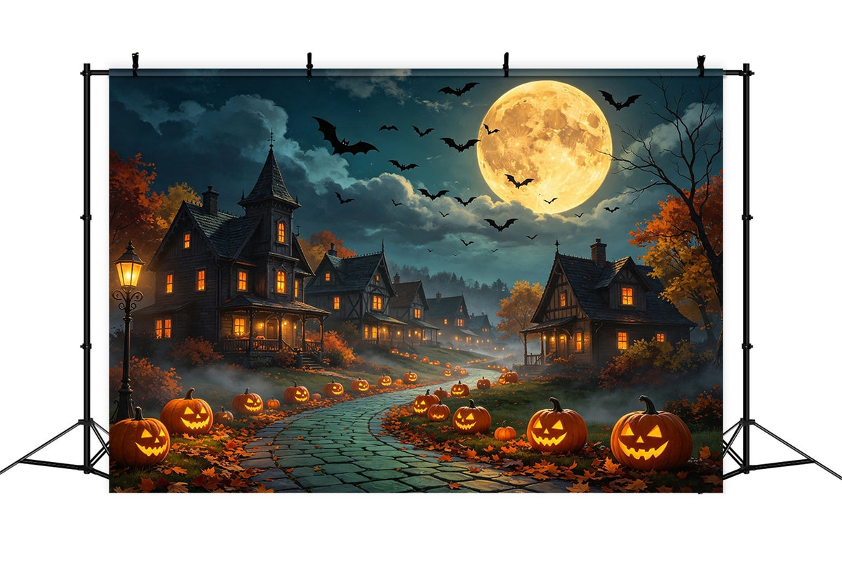 Décor De Village D'Halloween Chemin De Citrouilles Au Clair De Lune Décor D'Halloween À Faire Soi-Même GQ67-90