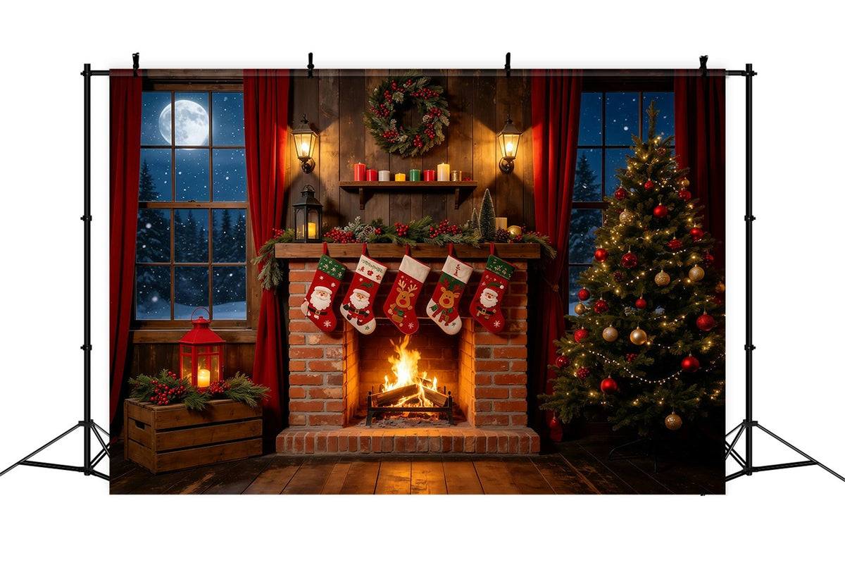 Décor De La Nuit De Noël Bas De Cheminée Rustiques Décors De Noël D'Intérieur GQ68-108
