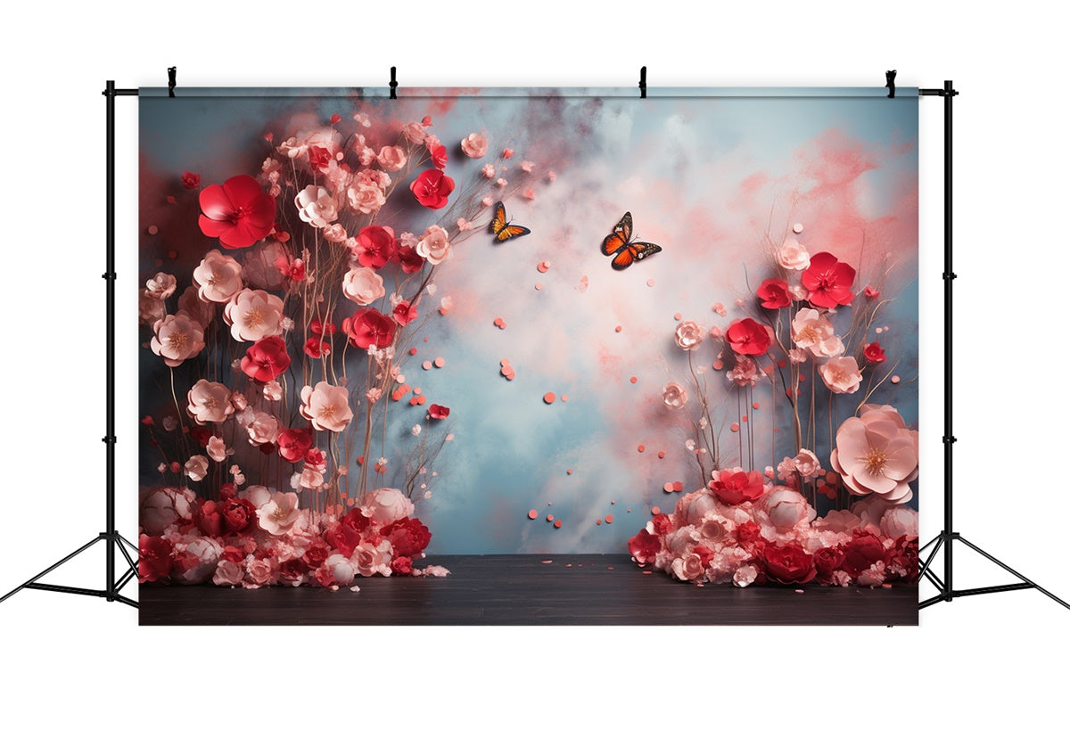 Toile de fond Maternité Fantaisie Florale Papillons GTY2-33