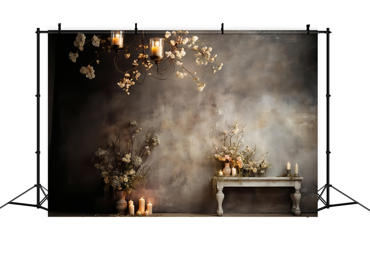 Toile de fond Maternité Floral Chaleureux à la Lueur des Bougies GTY2-45