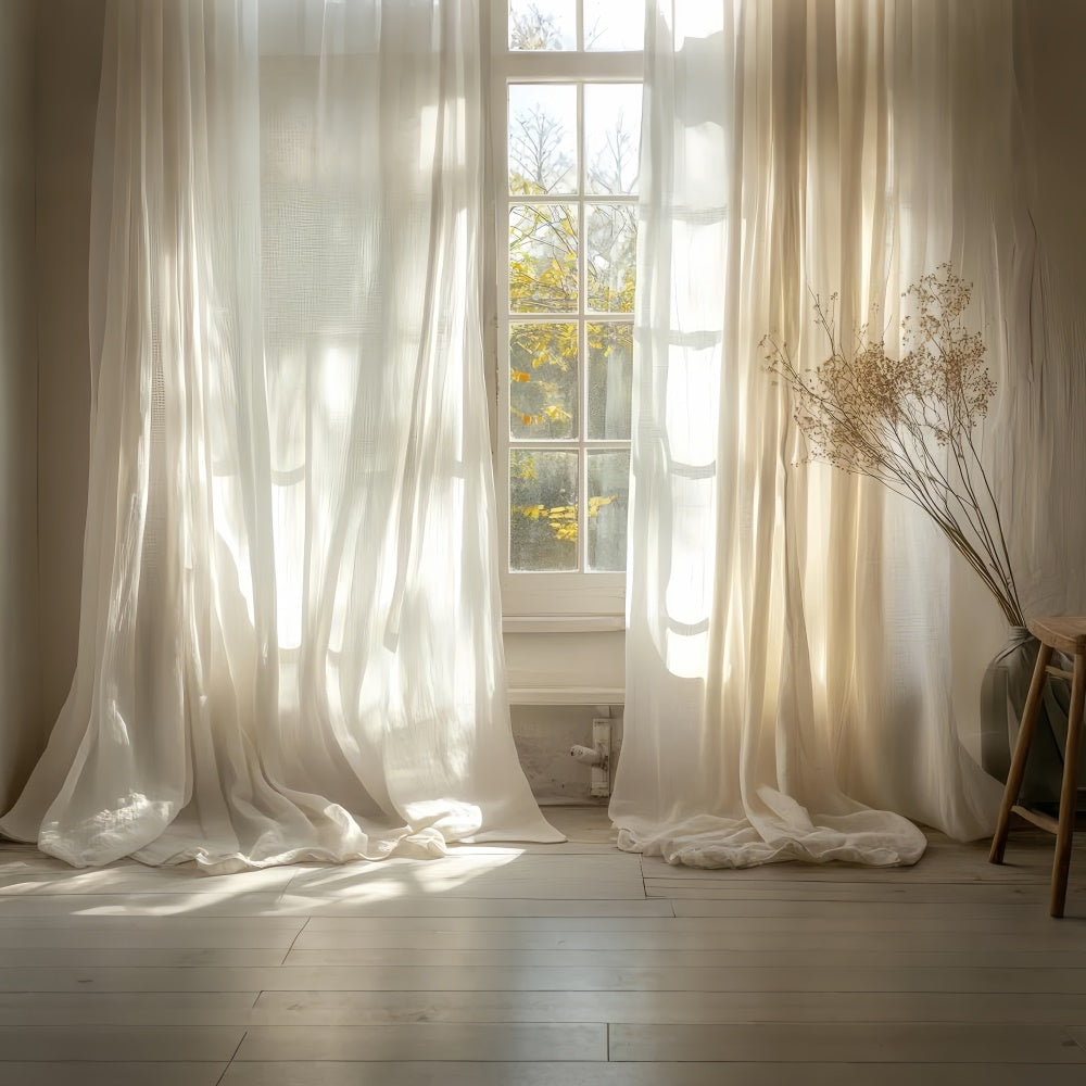 Toile de fond Maternité Voilage Transparent Ensoleillé GTY2-52