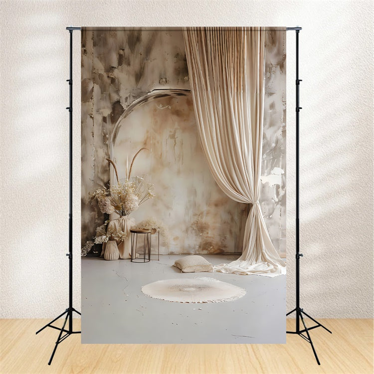 Toile de fond Maternité Mur Texturé Rideau Vintage GTY2-53
