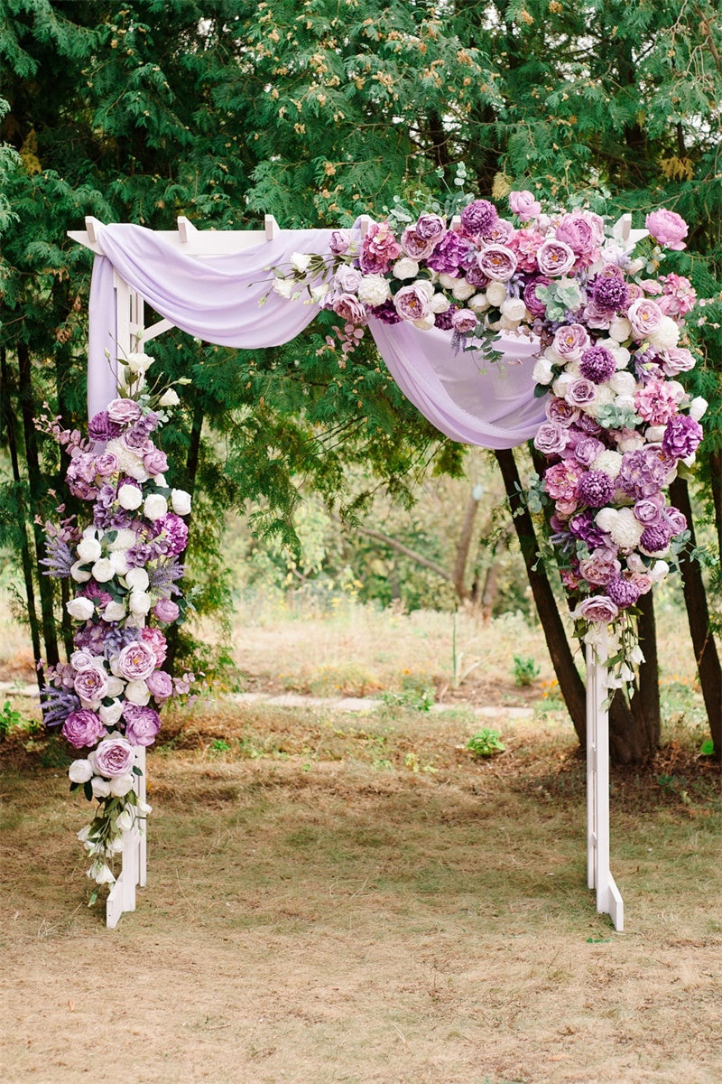 Toile de fond Fleurs Violettes Arche Florale Lavande Mariage GTY3-29