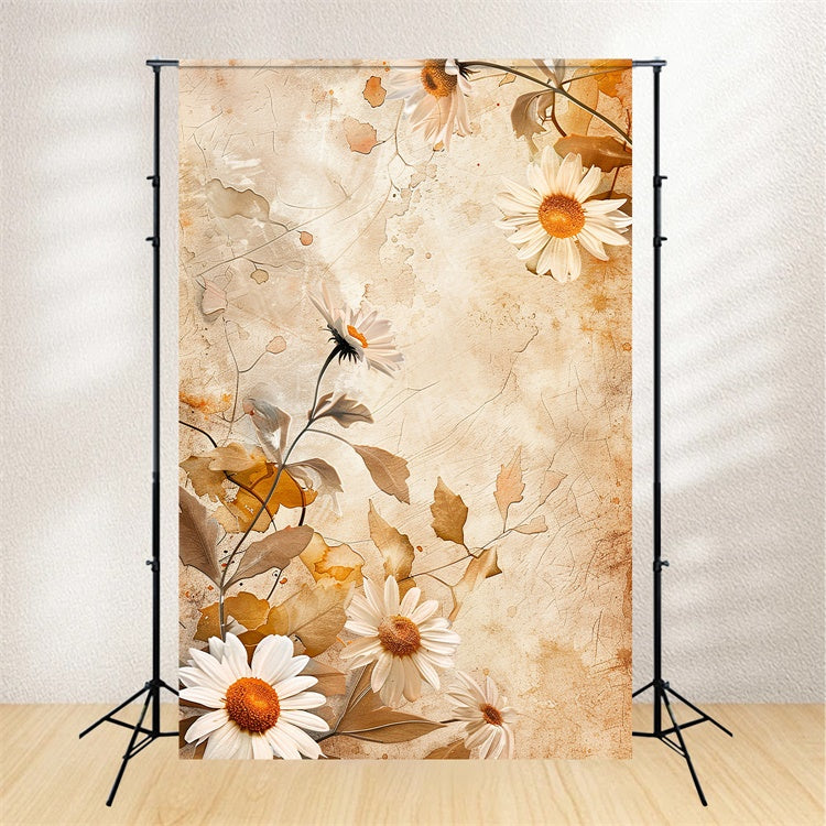 Toile de Fond Photo de Tête Pétales Daisy Rustiques GTY3-350