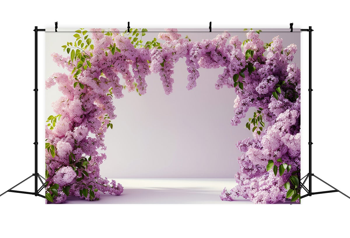 Toile de fond Fleurs Violettes Arche Fleurie en Lavande GTY3-37