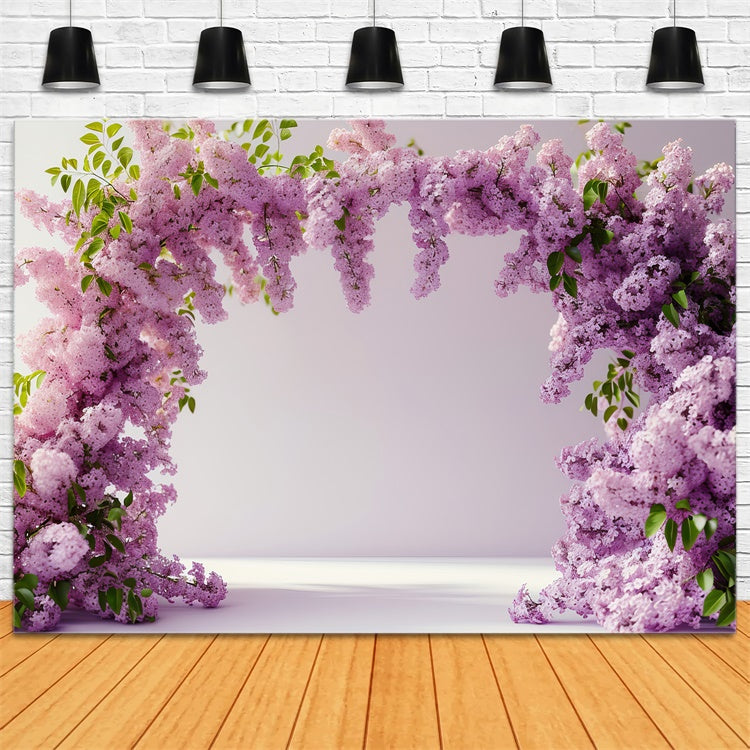 Toile de fond Fleurs Violettes Arche Fleurie en Lavande GTY3-37