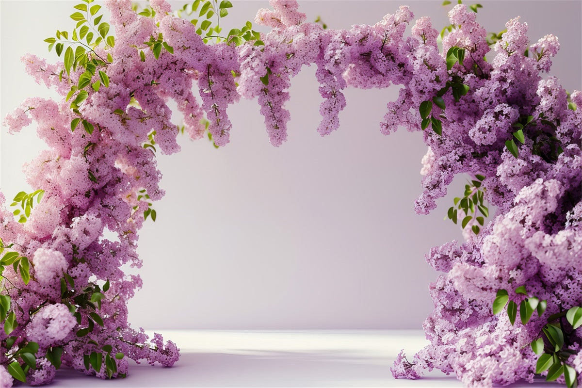 Toile de fond Fleurs Violettes Arche Fleurie en Lavande GTY3-37