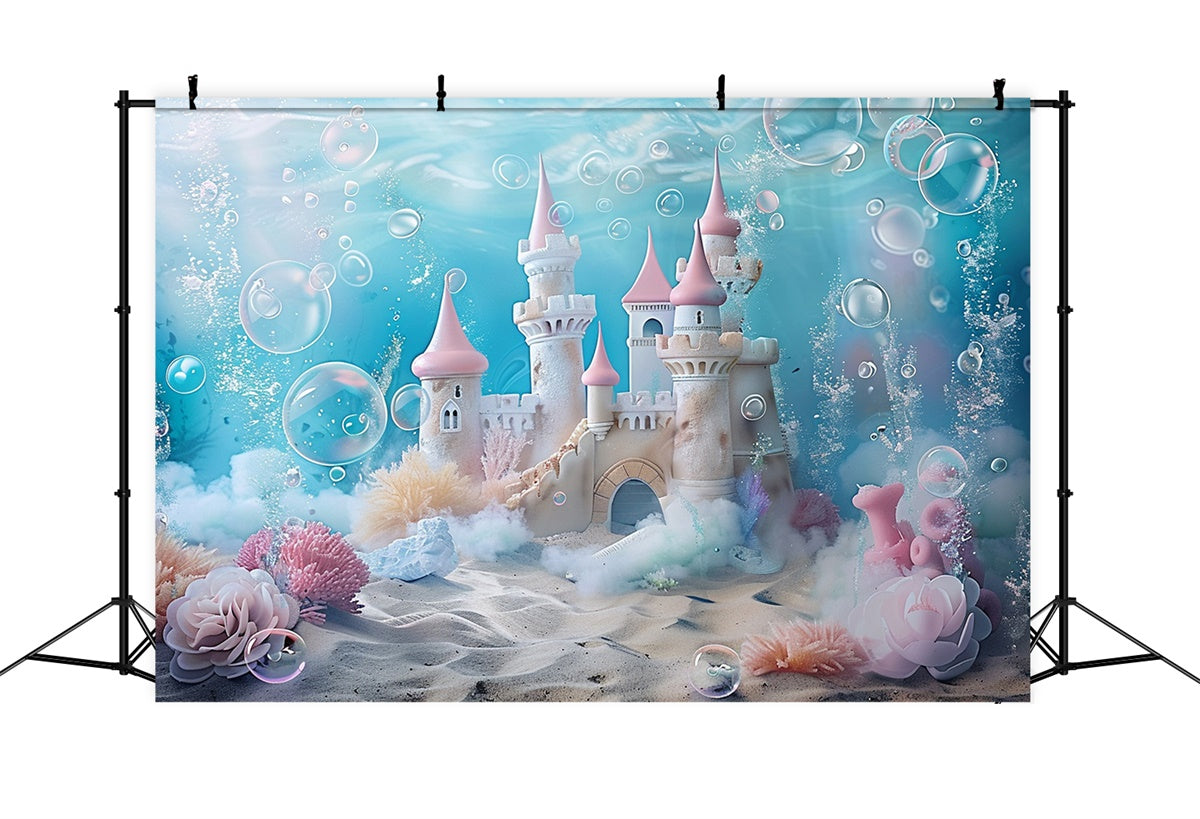 Toile de fond Été Château de Sirène Sous-Marin Rêve GTY3-387