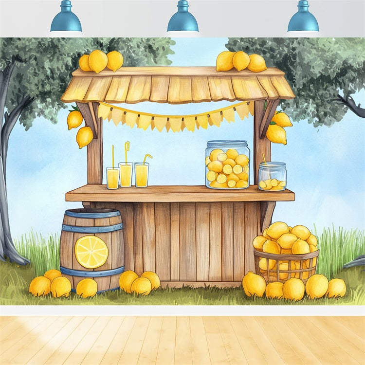 Toile de fond Été Arbre de Limonade Jardin GTY3-406