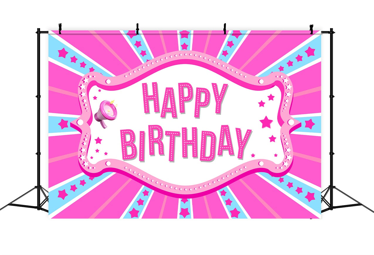 Toile de fond Joyeux Anniversaire Personnalisée Poupée de Mode Inspirée Carnaval LXX1-208