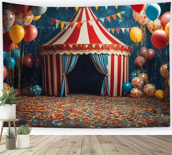 Toile de fond Animal Familier Tente de Carnaval Fête Colorée LXX1-292